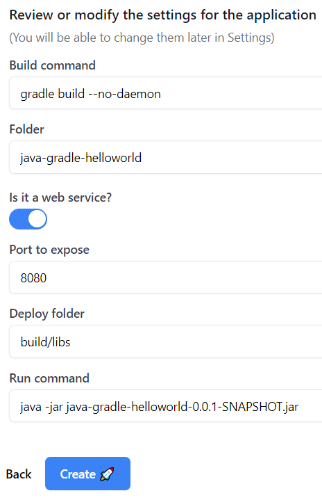 Java Gradle settings